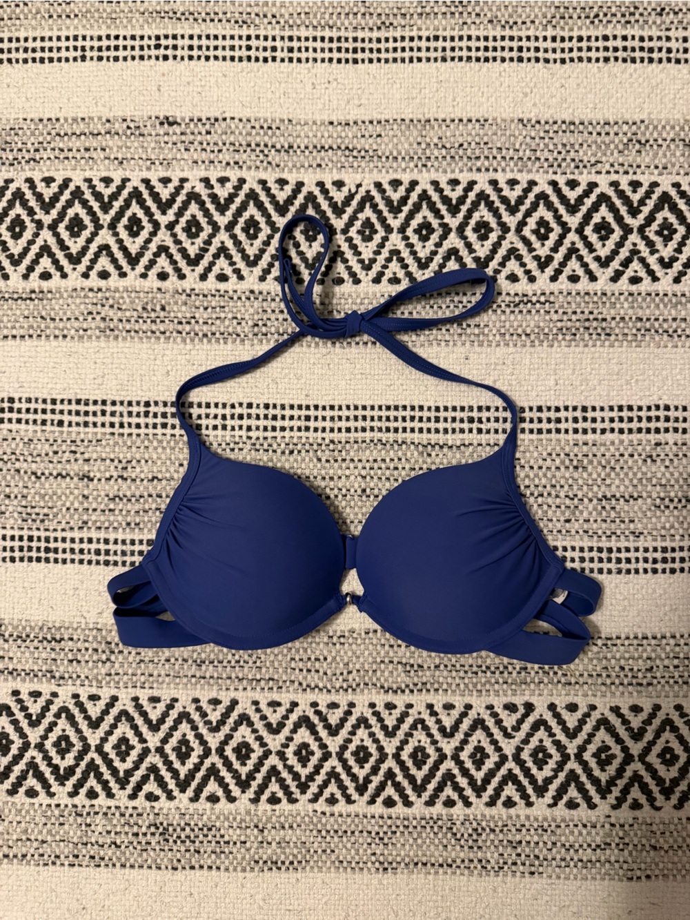 aerie Charley Push-Up Bikini Top in Cobalt Blue